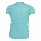 Brne Kortrmet T-shirt Adidas Aeroready Three Stripes Akvamarin #2