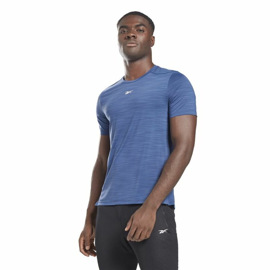 Kort�rmet T-shirt til M�nd Reebok Tech Style Activchill Move Bl� #2