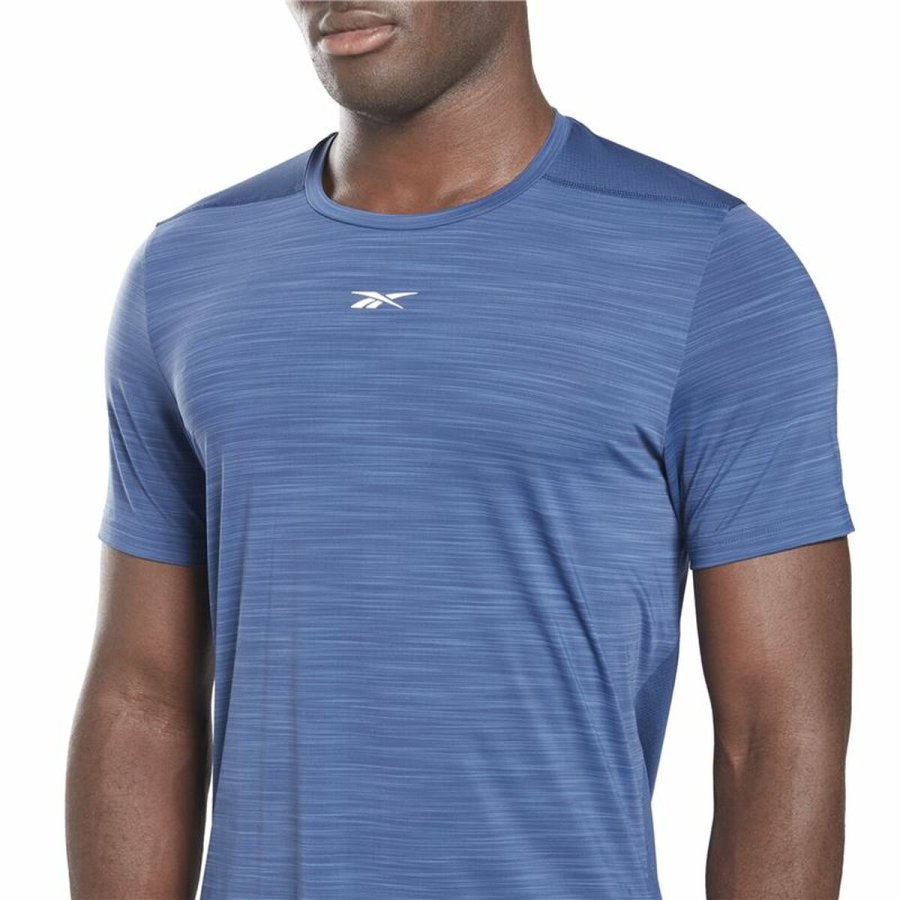 Kort�rmet T-shirt til M�nd Reebok Tech Style Activchill Move Bl� #5