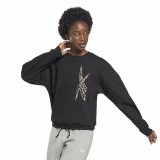 Sweaters uden Htte til Kvinder Reebok Modern Safari Sort #2