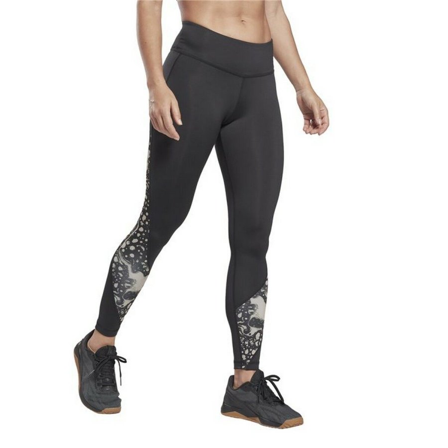 Sport leggins til kvinder Reebok Sort #2