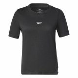 Kort�rmet T-shirt til Kvinder Reebok Tape Pack Sort #1