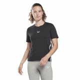 Kort�rmet T-shirt til Kvinder Reebok Tape Pack Sort #2