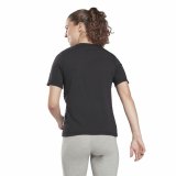 Kort�rmet T-shirt til Kvinder Reebok Tape Pack Sort #3