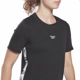 Kort�rmet T-shirt til Kvinder Reebok Tape Pack Sort #5