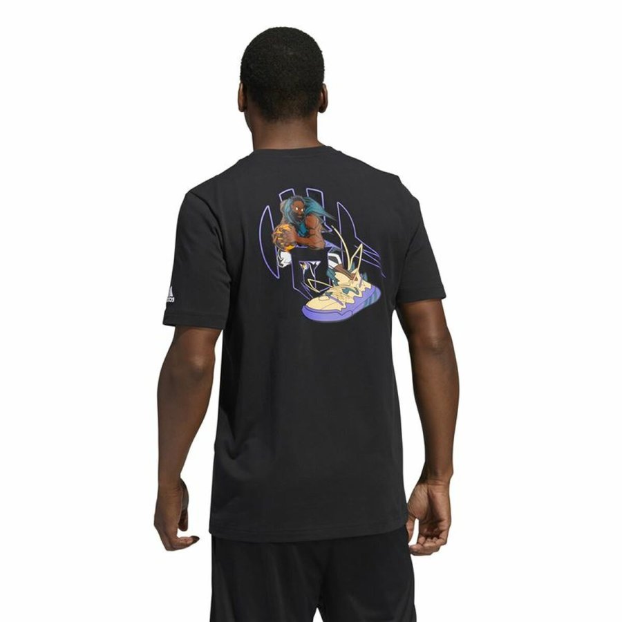 Kort�rmet T-shirt til M�nd Adidas Avatar James Harden Graphic Sort #3