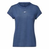 Kort�rmet T-shirt til Kvinder Reebok Workout Ready M�rkebl� #1