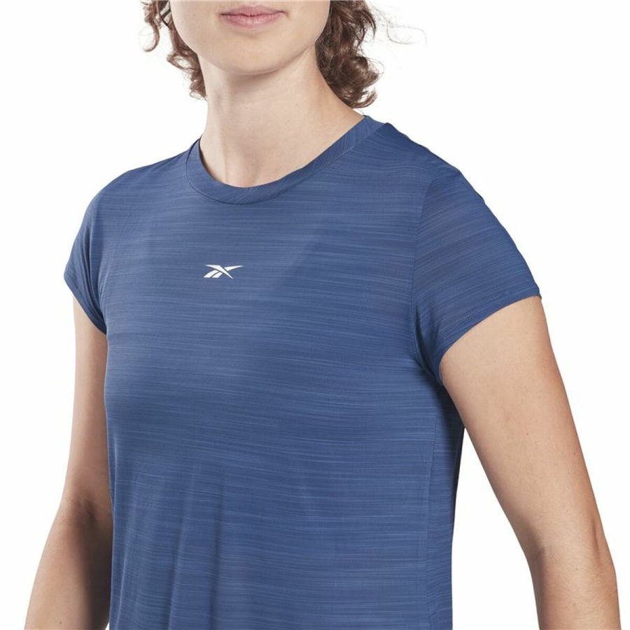 Kort�rmet T-shirt til Kvinder Reebok Workout Ready M�rkebl� #4