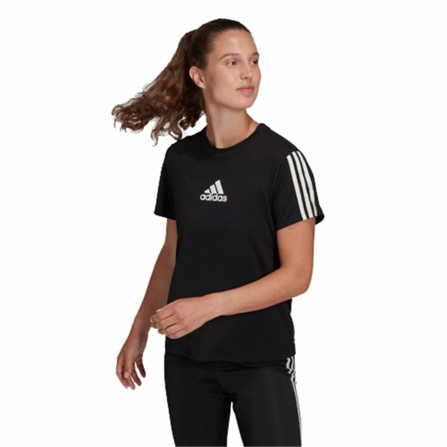 Kort�rmet T-shirt til Kvinder Adidas TC Sort #3