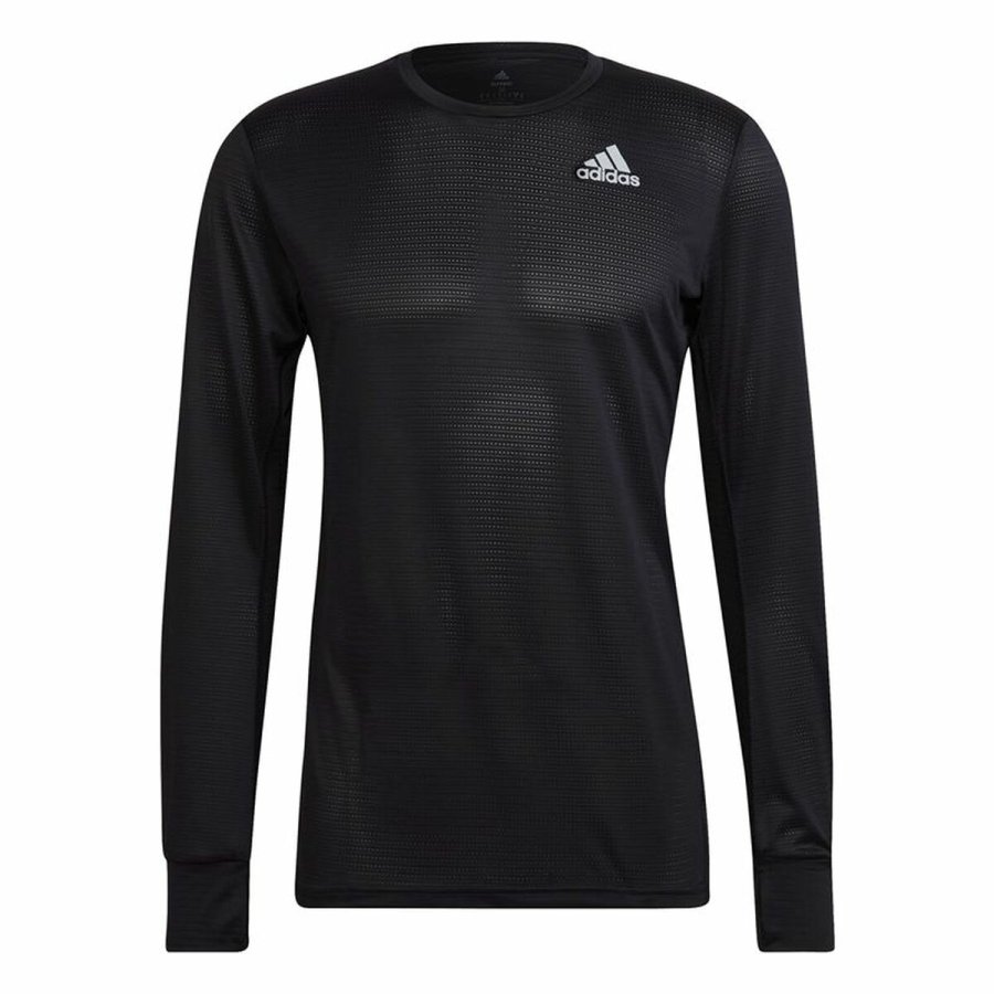 Lang�rmet T-shirt til M�nd Adidas Own The Run Sort #2
