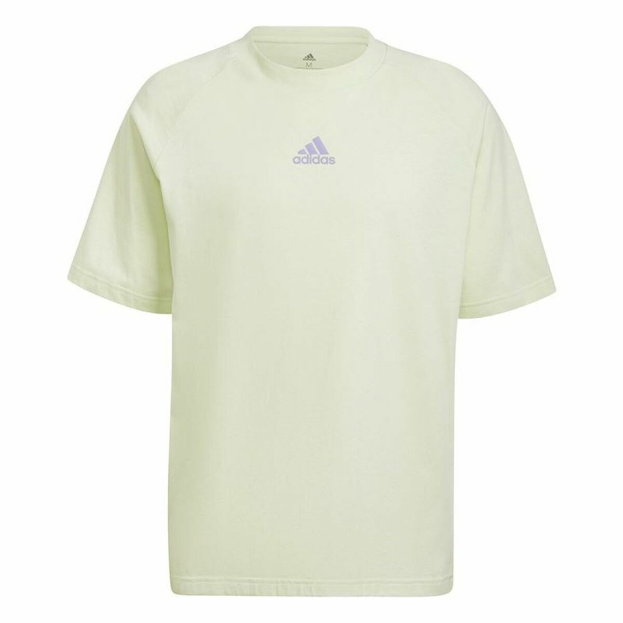 Kortrmet T-shirt til Mnd Adidas Essentials Brandlove Gul #1