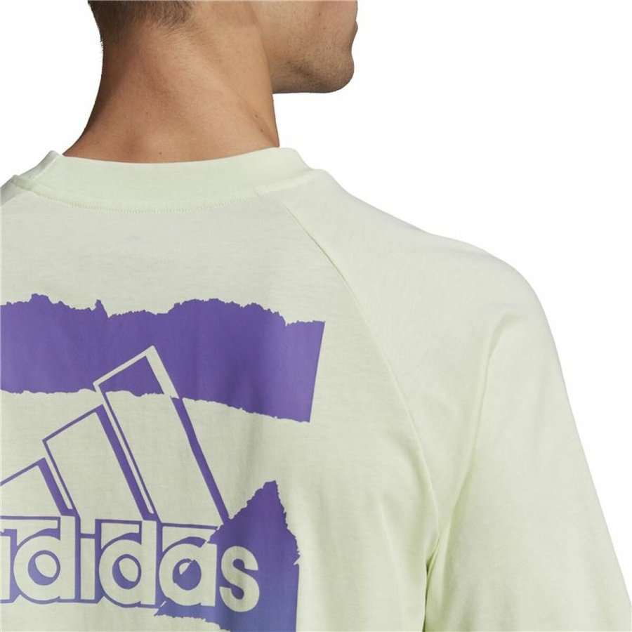 Kortrmet T-shirt til Mnd Adidas Essentials Brandlove Gul #5