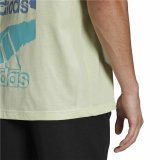 Kortrmet T-shirt til Mnd Adidas Essentials Brandlove Gul #6