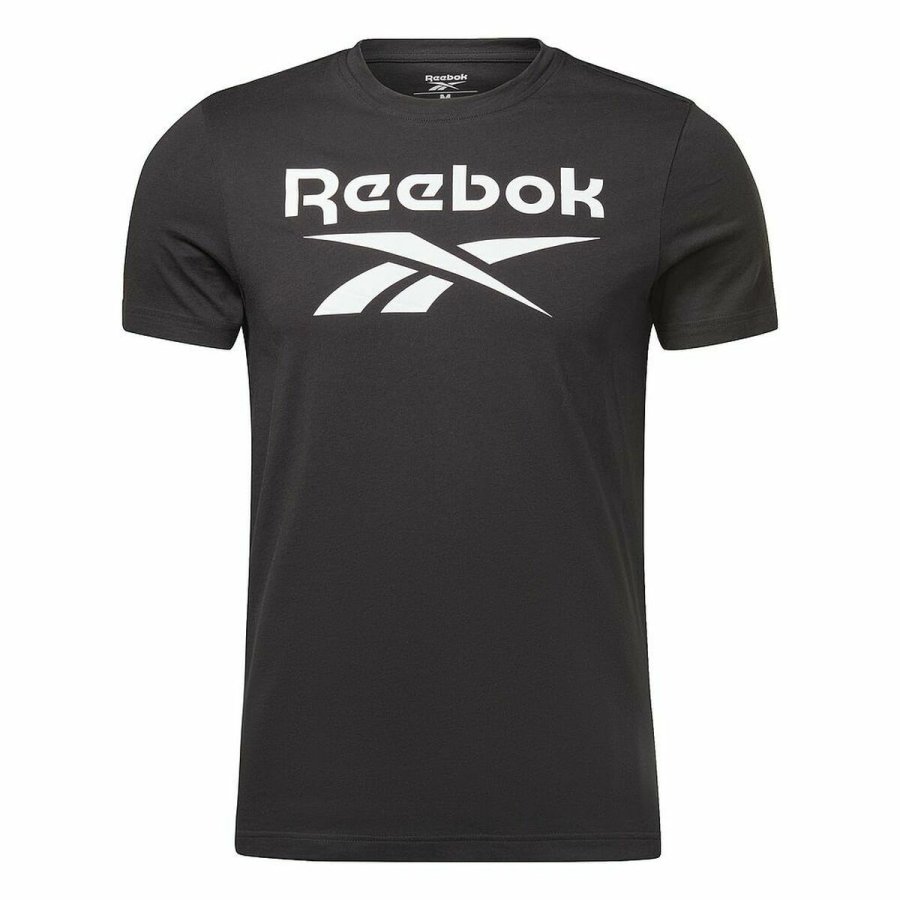 Kort�rmet T-shirt til M�nd Reebok BIG LOGO TEE HD4222 Sort #3