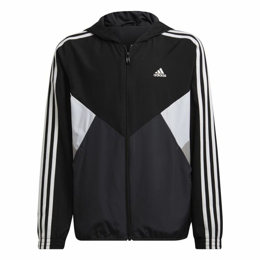 Sportsjakke til brn Adidas Coupe-Vent Colorblock Sort #1