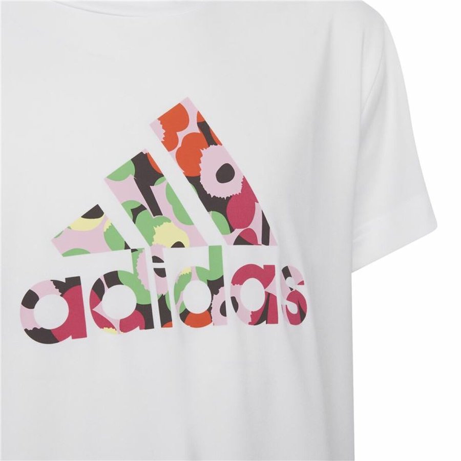 B�rne Kort�rmet T-shirt Adidas x Marimekko Hvid #4
