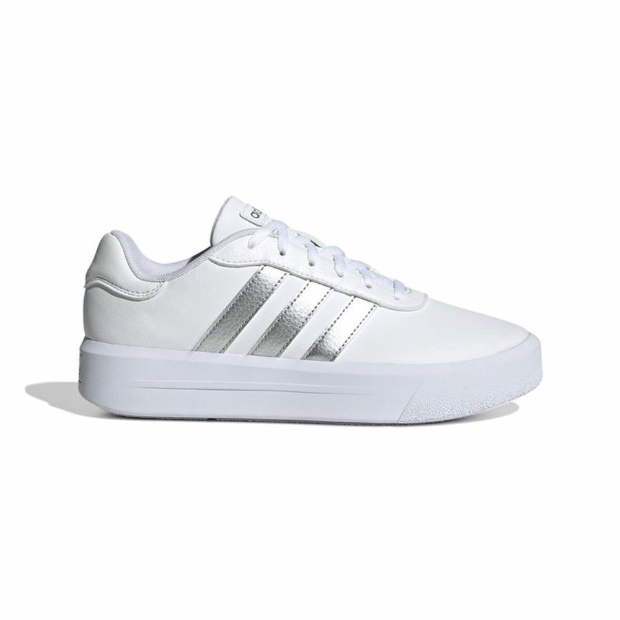 Kvinde Casual Sneakers Adidas Court Platform Hvid #1