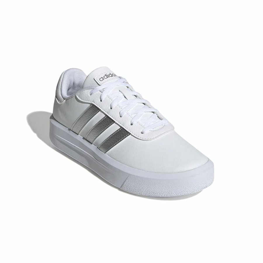 Kvinde Casual Sneakers Adidas Court Platform Hvid #5