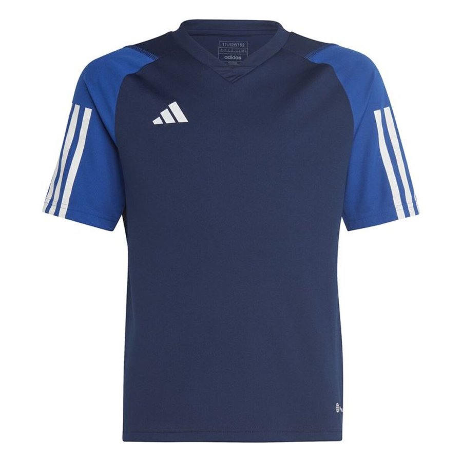 Kort�rmet fodboldtr�je til b�rn Adidas HK7639 Bl� (7-8 �r) #1