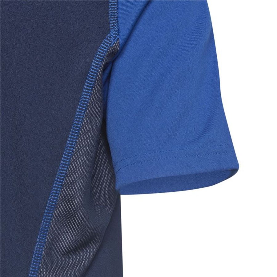 Kort�rmet fodboldtr�je til b�rn Adidas HK7639 Bl� (7-8 �r) #5