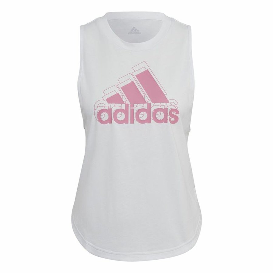 T-shirt til Damer uden rmer Adidas AEROREADY Racerback  Hvid #6