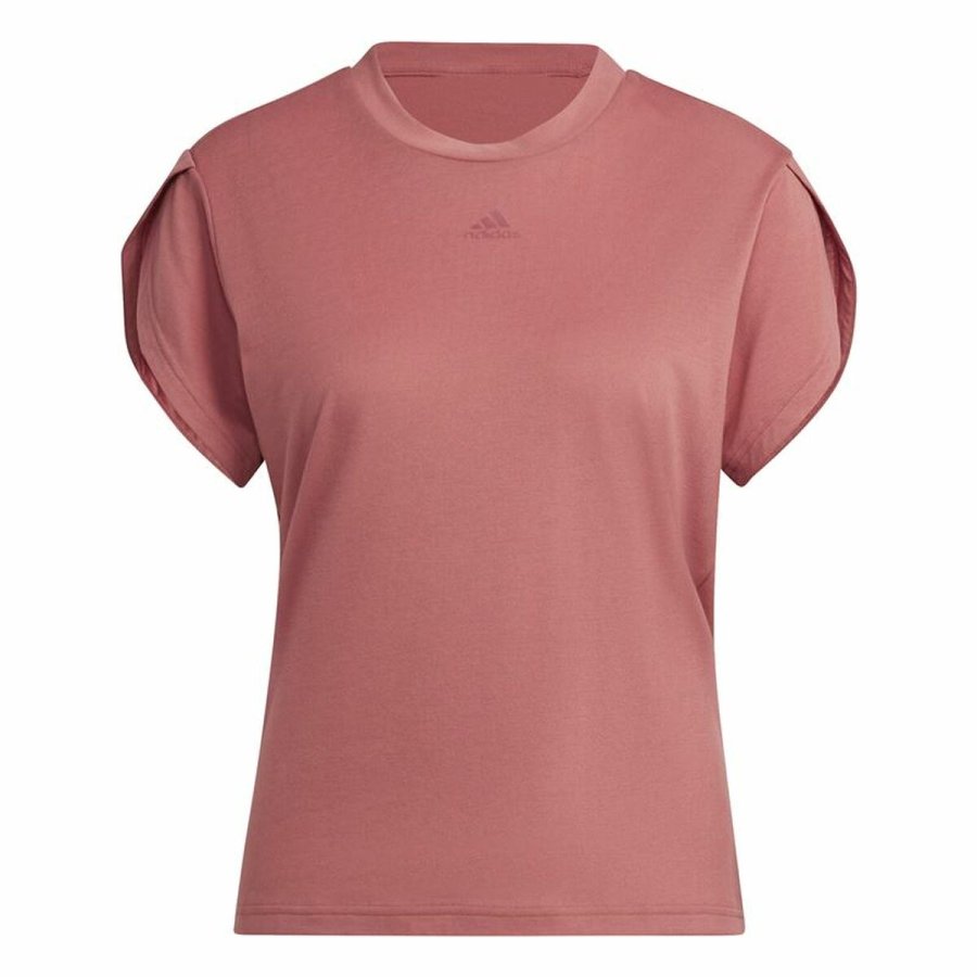 Kortrmet T-shirt til Kvinder Adidas trainning Floral  Mrk pink #2