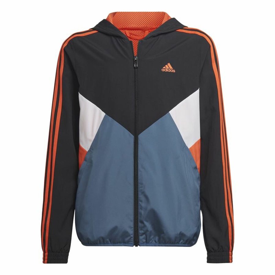 Sportsjakke til brn Adidas Colorblock Sort #1