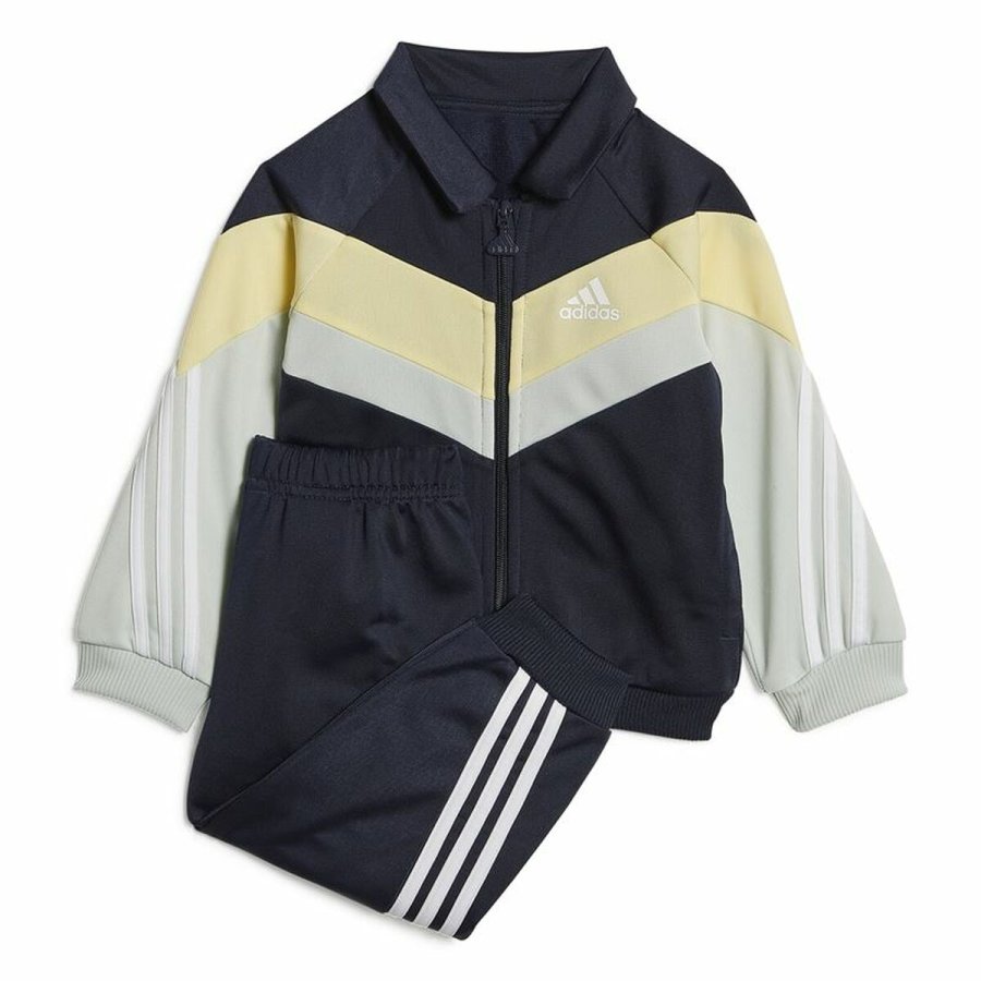 Trningsdragt til brn Adidas Future Icons Shiny Sort #1