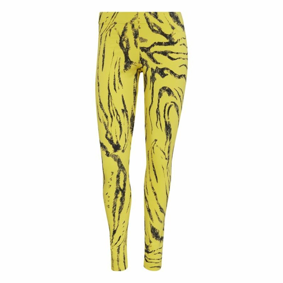 Sport leggins til kvinder Adidas Future Icons Animal-Print Gul #1
