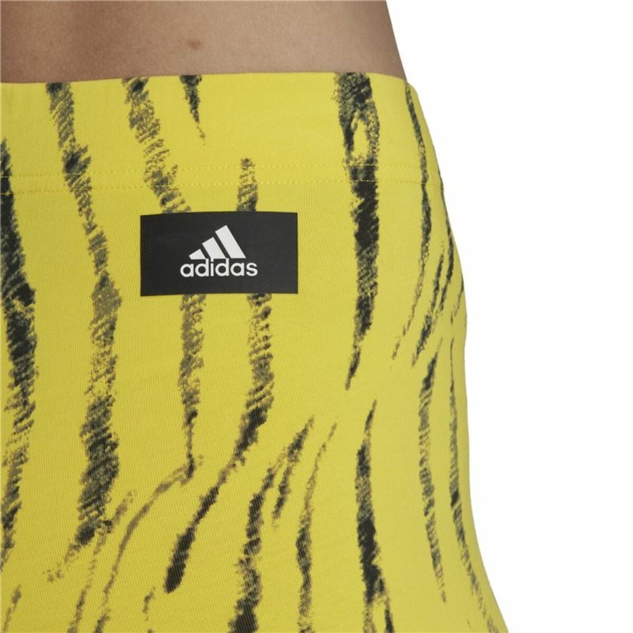 Sport leggins til kvinder Adidas Future Icons Animal-Print Gul #3