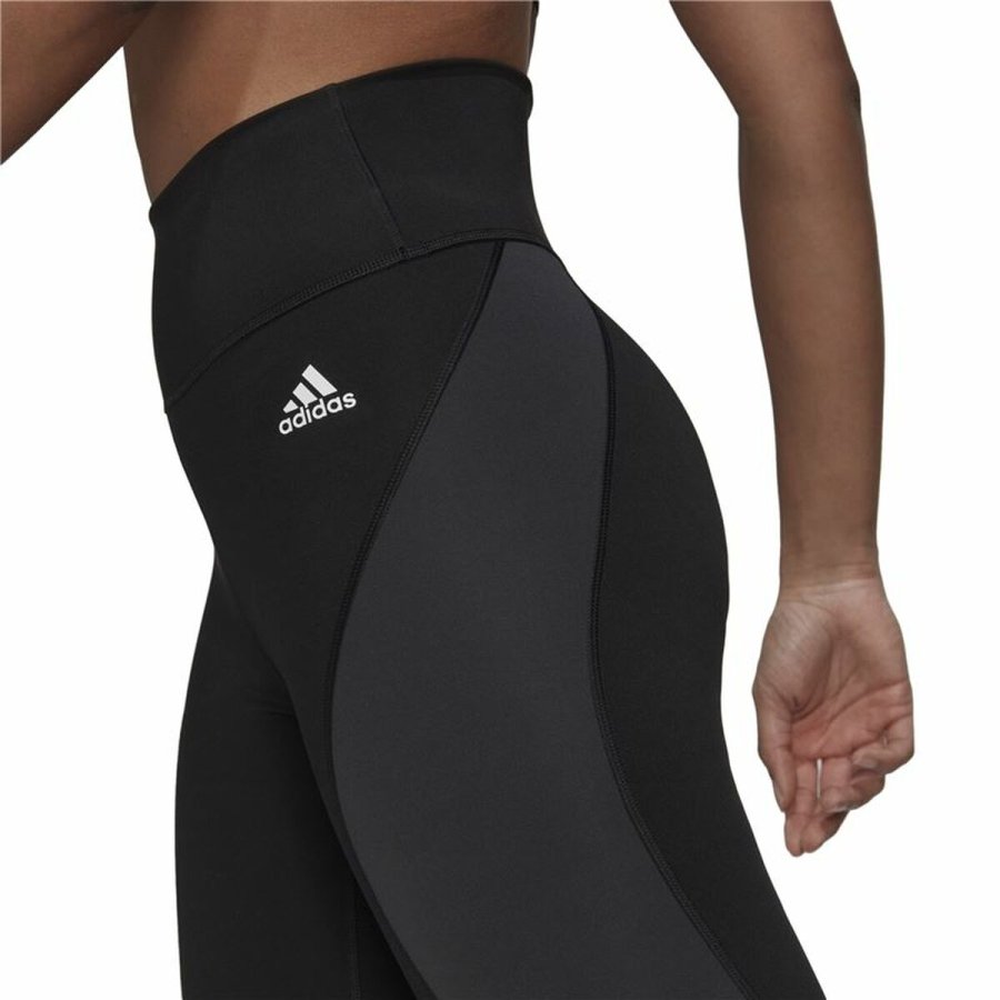 Sport leggins til kvinder Adidas 7/8 Essentials Hiit Colorblock Sort #3