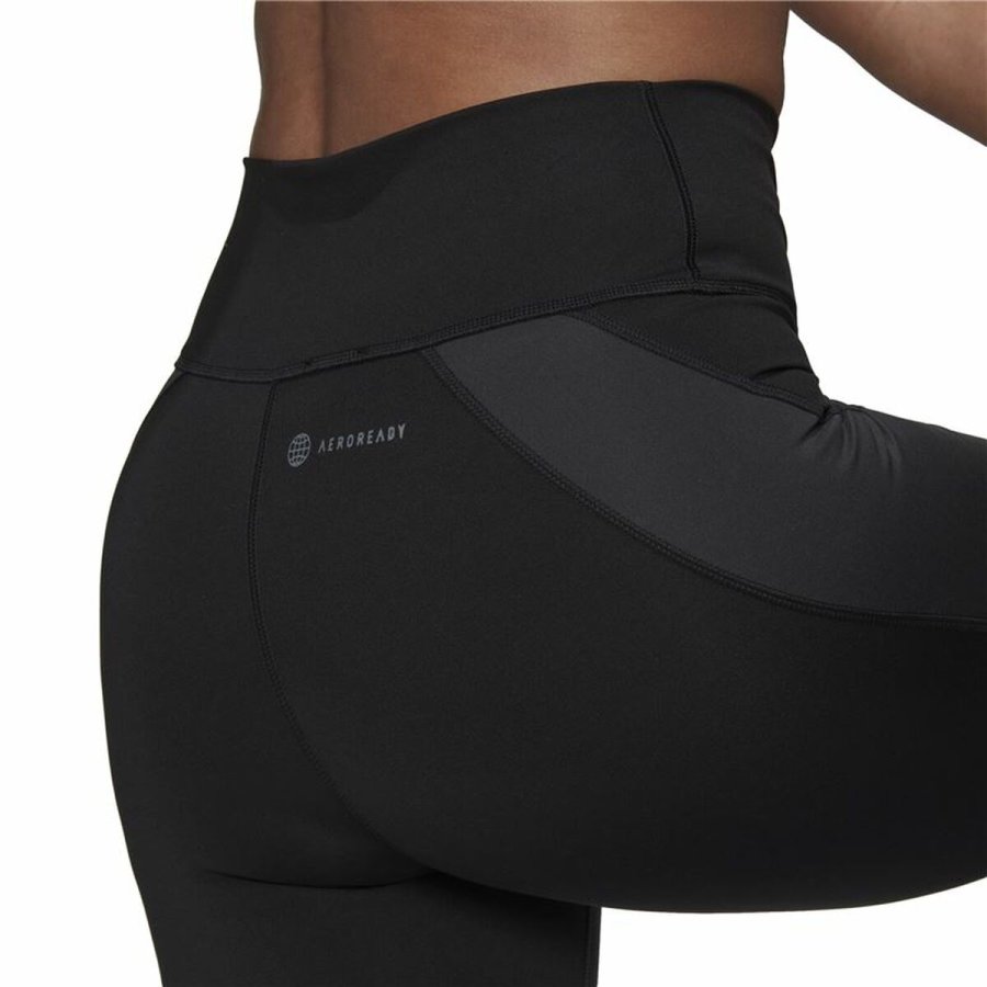 Sport leggins til kvinder Adidas 7/8 Essentials Hiit Colorblock Sort #2