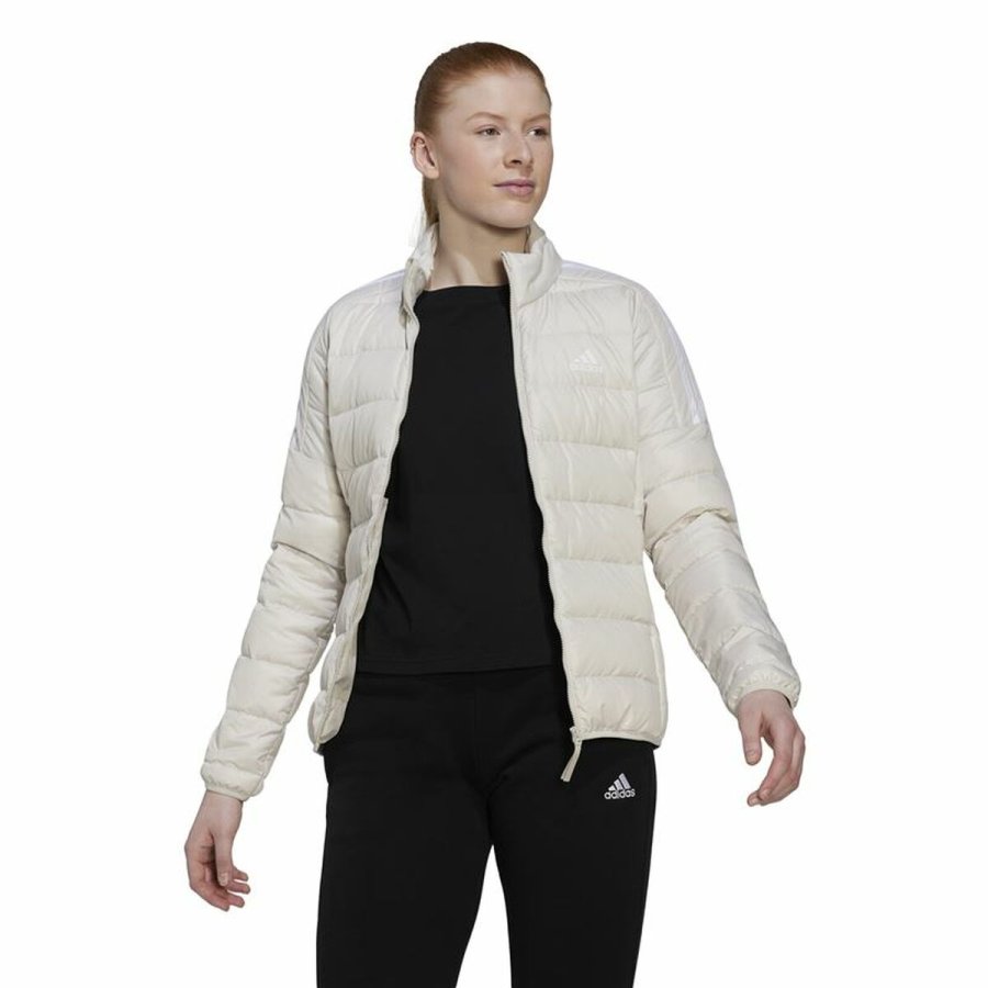 Sportsjakke til damer Adidas Essentials Hvid #2