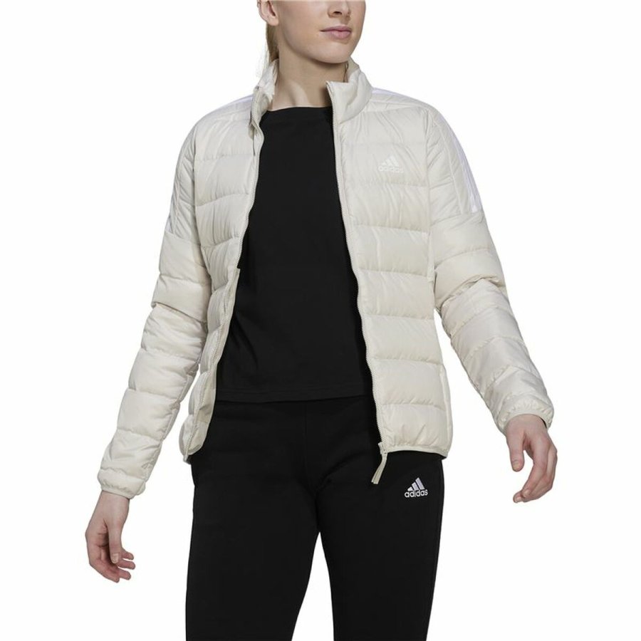 Sportsjakke til damer Adidas Essentials Hvid #3