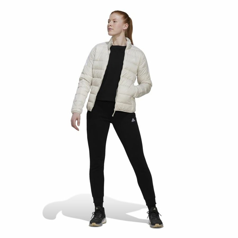 Sportsjakke til damer Adidas Essentials Hvid #6