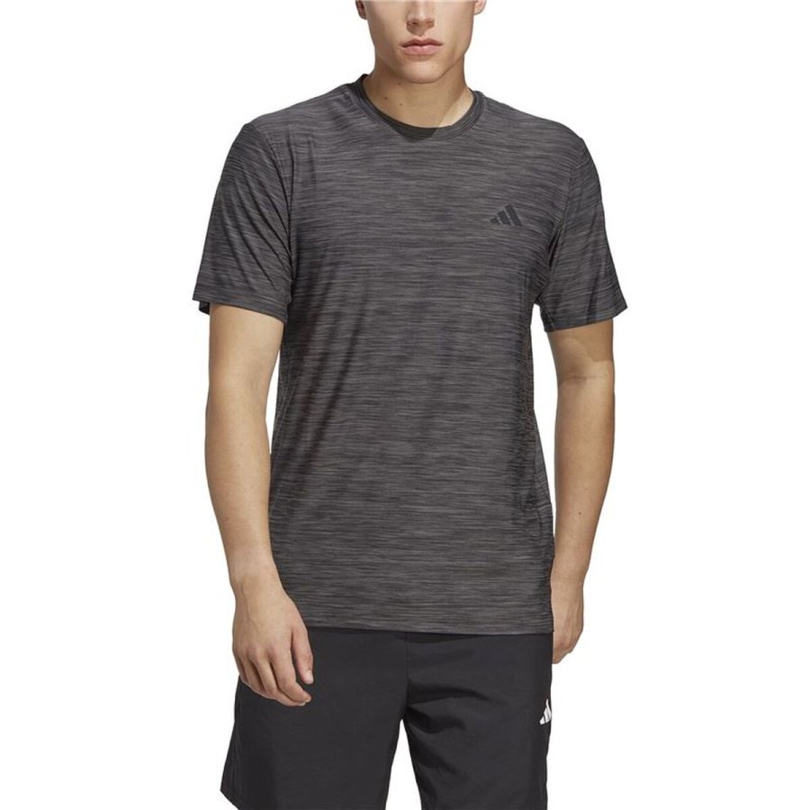 Kort�rmet T-shirt til M�nd Adidas IC7418 M�rkegr� (S) #3