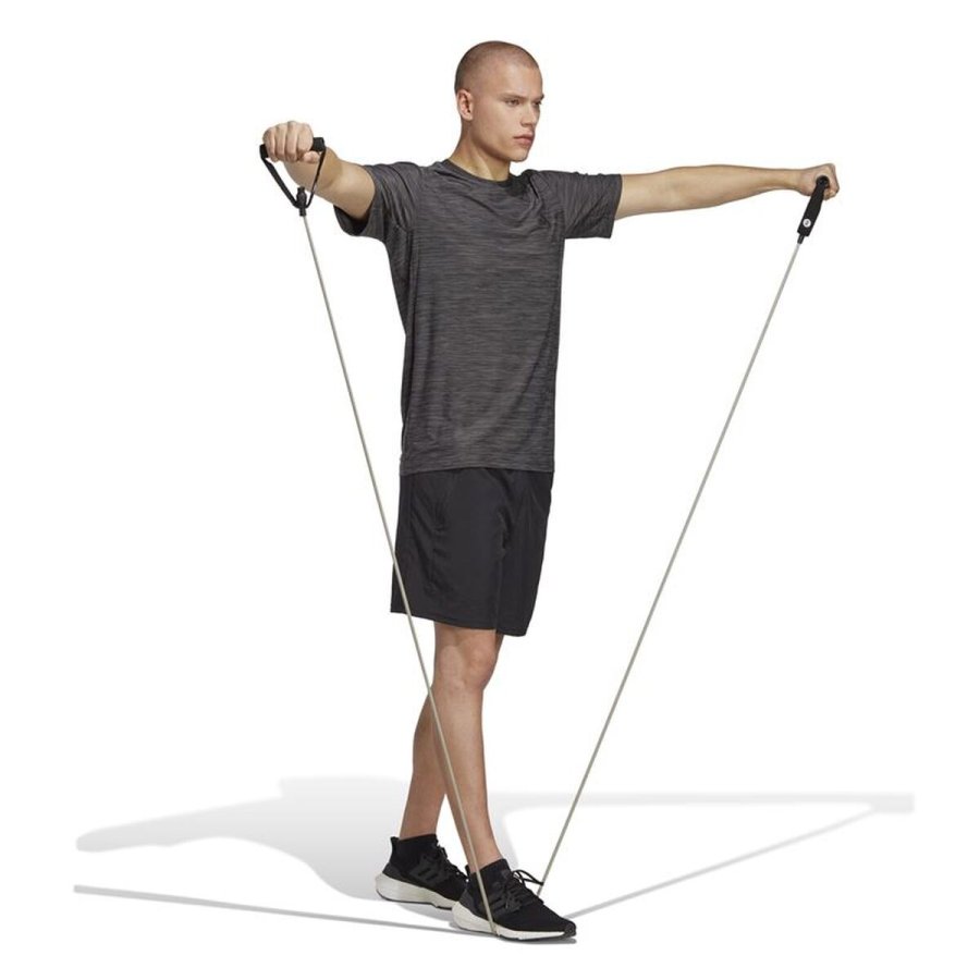 Kort�rmet T-shirt til M�nd Adidas IC7418 M�rkegr� (S) #5