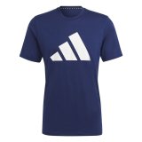 Kort�rmet T-shirt til M�nd Adidas Training Essentials Feel Ready M�rkebl� #1