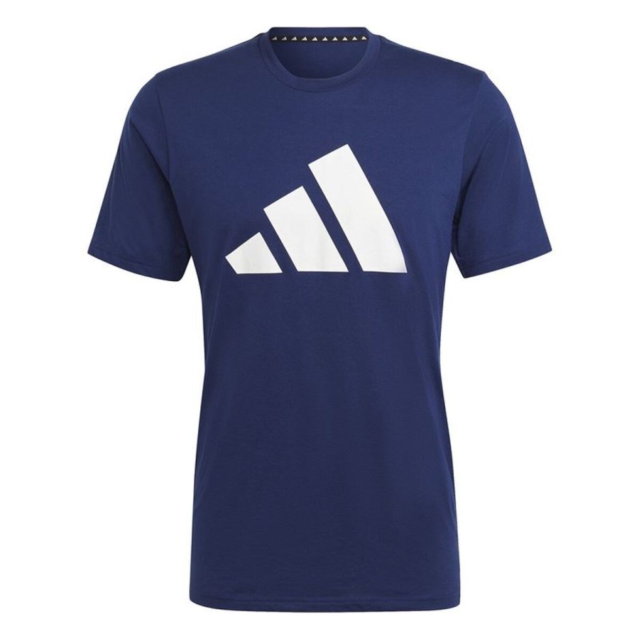 Kort�rmet T-shirt til M�nd Adidas Training Essentials Feel Ready M�rkebl� #1