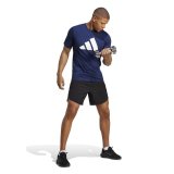 Kort�rmet T-shirt til M�nd Adidas Training Essentials Feel Ready M�rkebl� #5