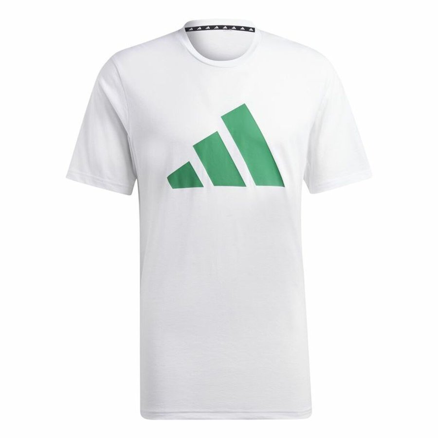 Kortrmet T-shirt til Mnd Adidas Train Essentials Hvid #1