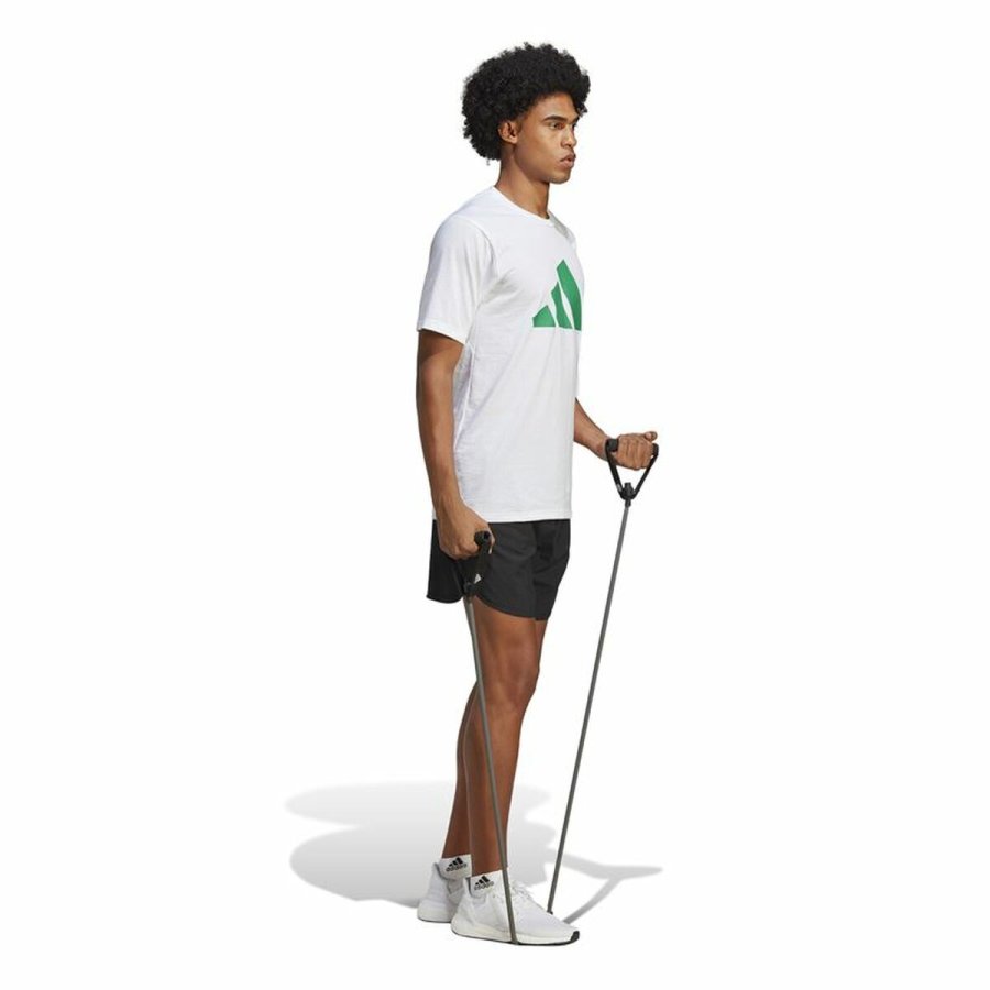 Kortrmet T-shirt til Mnd Adidas Train Essentials Hvid #5