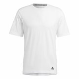 Kortrmet T-shirt til Mnd Adidas Base Hvid #1