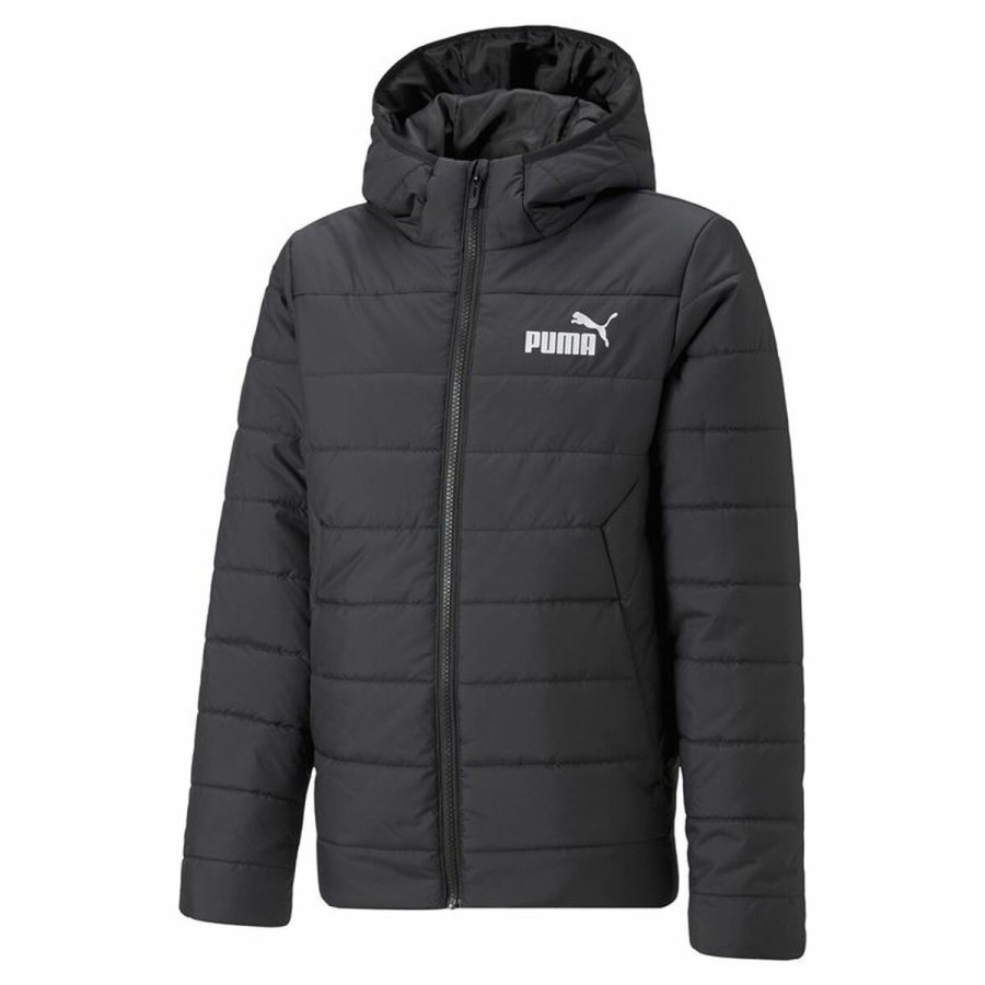 Sportsjakke til brn Puma Essodeddded Sort #2