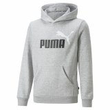 Sweatshirt til Brn Puma Ess+ 2 Col Big Logo Lysegr #1