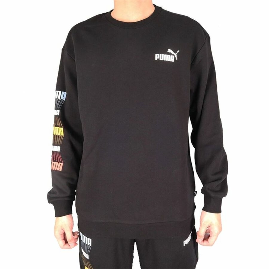 Sweaters uden Htte til Mnd Puma Repeat Graphic  Sort #1