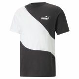 Kortrmet T-shirt til Mnd Puma Powert Hvid Sort #1