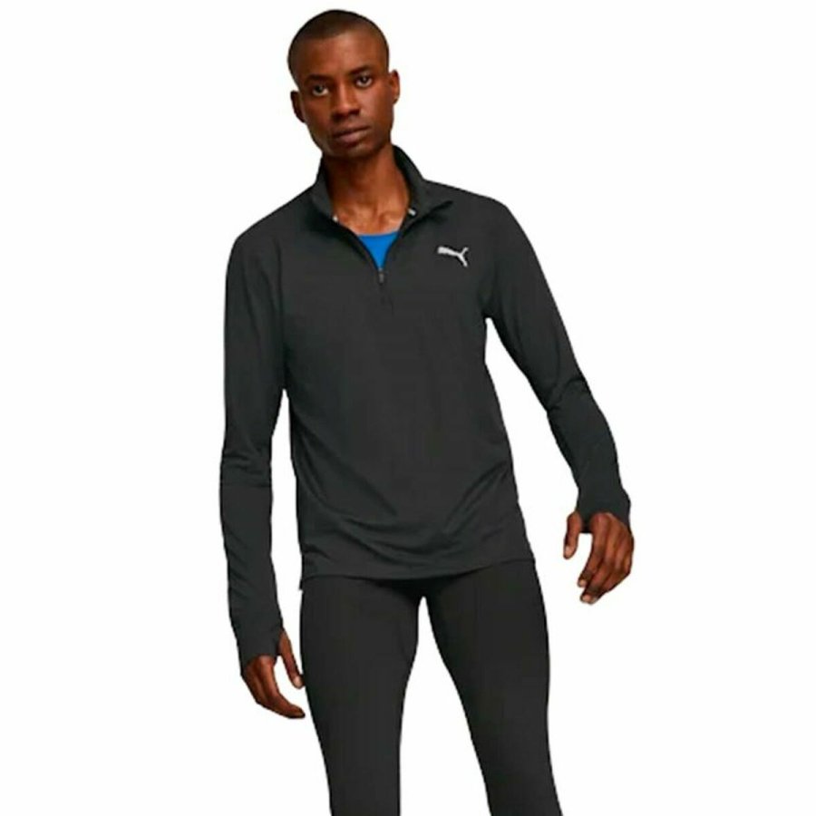 Kortrmet T-shirt til Kvinder Puma Run Favorite Sort Unisex #7