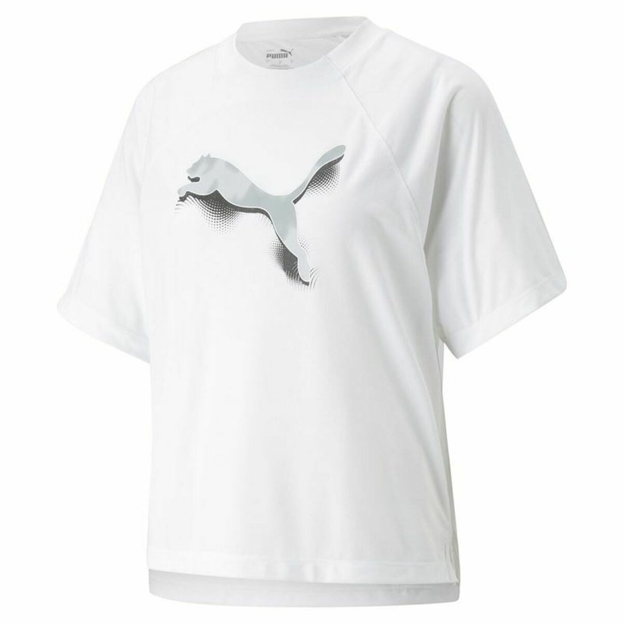Kortrmet T-shirt til Kvinder Puma Modernoversi Hvid #3