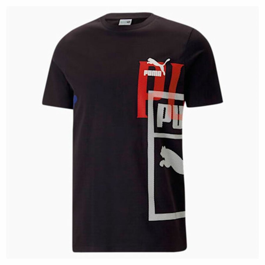 Kort�rmet T-shirt til M�nd Puma Classics Sort #1